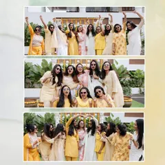 The bride tribe having a blast at the Haldi ceremony. I make sure to capture the energy and fun of the bride with her bridesmaids.
