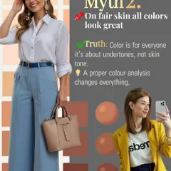 Let's bust some common style myths. One of the biggest is that all colors look great on fair skin. The truth is, it's all about your undertone, and a proper color analysis is the key to finding the shades that truly make you shine.