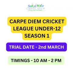 Announcing our third trial date on March 2nd. We provide multiple opportunities for talented kids to showcase their abilities. Don't miss your chance to join our Cricket ka Mahakumbh.