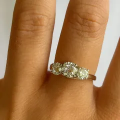 Three diamonds, one timeless story. This elegant ring is designed to celebrate your past, embrace your present, and shine brightly into your future. It is a symbol of a love that grows and lasts forever, captured on a simple, polished band.