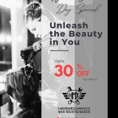 To celebrate Women's Day, we're offering up to 30% off on our services. It's the perfect opportunity to unleash the beauty in you and get the pampering you deserve.