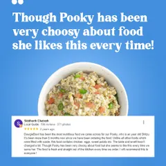 Fussy eaters are one of my favorite challenges! I craft our meals to be so delicious and aromatic that even the choosiest pets, like Pooky the Shih Tzu, can't resist. It’s a joy to know she loves her food every single time.