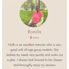 Romila from India mentions my ability to work with all age groups and quickly understand her needs. This is the core of my teaching philosophy: to listen, adapt, and create a plan that works just for you.