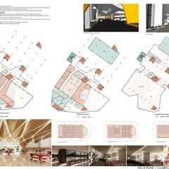 Floor plan studies and renders for the MCA Pune competition. We use these documents to analyze circulation, functional zoning, and the overall spatial experience of a project.