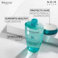 The Kérastase Résistance Bain Extentioniste is a strengthening shampoo that stimulates the scalp and protects hair from external aggressors, supporting healthy hair from the root.