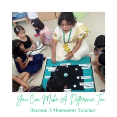 You can make a difference. This image captures a teacher guiding children through the phases of the moon, a perfect example of the kind of interactive, wonder-filled lessons you will learn to facilitate in our program.
