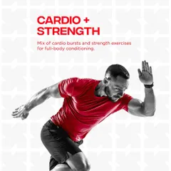 Our Cardio + Strength program is a balanced mix of cardio bursts and strength exercises for effective full-body conditioning.