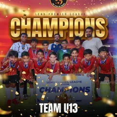 Champions. This is the result of dedication, teamwork, and the winning spirit we instill in every player. Here is our U13 team celebrating their well-deserved victory in the Leno Cup.
