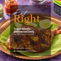 Eat right. At Baraat, I ensure top-quality fresh meats are delivered daily, so every bite is packed with flavor and freshness.