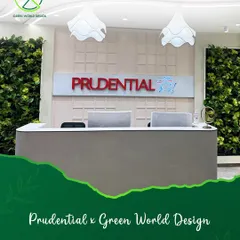 Our collaboration with Prudential focused on designing a workplace that breathes. The reception area features twin vertical gardens, making an immediate statement about the company's commitment to a healthy, modern work environment.