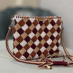 Another custom checkered bag, this time with an adjustable strap and multiple partitions inside. I can tailor any bag to your needs!