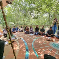 A session with students at Shabnam's House, a project very close to my heart. This artist's residence, inspired by Sufi folk traditions, is an example of how architecture can be a labor of love and patience, creating a sacred space that lives seamlessly with nature.