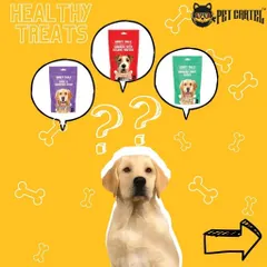 It can be hard to choose just one! This image shows a few of our popular healthy treat options from Goofy Tails, including Chicken with Sesame Wafers and Duck & Seaweed Sticks.