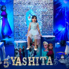 A winter wonderland for a 'Frozen' themed party. We love capturing the details of your chosen theme, showing how the entire space is transformed into a magical world for your child.