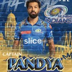 A graphic-heavy campaign image of Hardik Pandya for the IPL season. This shot combines a studio portrait with creative CGI elements to produce a modern, edgy look for promotional materials.