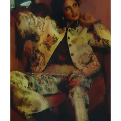 From Chapter 6, "Collision of thens." Here, the subject is surrounded by clashing floral patterns, representing the beautiful chaos of overlapping memories and future dreams. This is a key part of my editorial concept development.