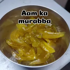 My classic Aam ka Murabba, made with sweet mango slices in a simple, nostalgic syrup. It tastes just like the one my grandmother used to make for summer holidays.