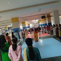 An activity with the teachers at Gopalan International School. We used this large, open space to practice group storytelling exercises, focusing on collaboration and building a shared narrative.