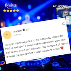 Thank you, Pratichi, for this wonderful feedback. I'm so glad you felt the Sangeet night was executed to perfection. It makes my job easy when I know the exact vibe you're looking for.