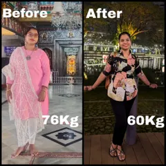 From 76 kg to 60 kg in just three months. Ambrutha's journey shows the power of discipline. This is more than a physical change; it's about becoming the firecracker you were meant to be.