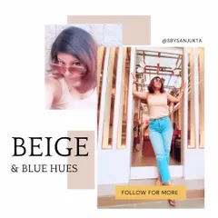 A simple beige tank top paired with straight-leg blue jeans is the foundation for a perfect relaxed afternoon outfit. It’s all about comfortable, well-fitting basics that make you feel good.