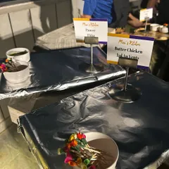 A glimpse of the appetizer station at a Diwali terrace party. I ensure everything is beautifully presented, right down to the colorful toothpicks.