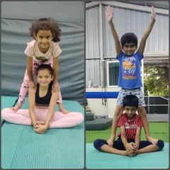 The "Pic of the Day" captures the fun and friendship in our classes. Partner poses like these are not just cute; they build trust, balance, and cooperation between our young gymnasts.