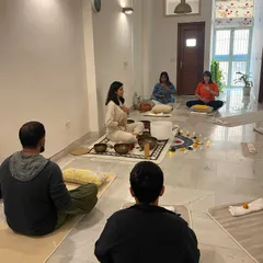 Experience the deep, restorative power of a sound healing session. We use a combination of Tibetan and crystal singing bowls to create vibrations that calm the nervous system, release tension, and bring your mind and body into a state of harmony.