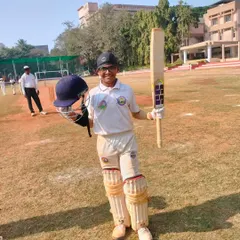A moment of pure joy for Parth Rane after his incredible innings of 240 runs not out off just 105 balls. This is the kind of performance that comes from relentless practice.