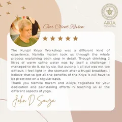 A testimonial from our Kunjal Kriya workshop. John shares how the guided process, though challenging, left him feeling light and clear. We are dedicated to teaching all aspects of yoga with care and precision.