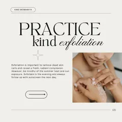 Practice kind exfoliation. It's important for removing dead skin cells, but be mindful of the summer heat. Exfoliate in the evening and always follow up with sunscreen the next day.
