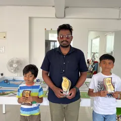 More winners from the Codeavour 6.0 competition. Our instructor stands proudly with two students who secured top positions, showcasing the effectiveness of our training methods.