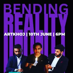 This was the poster for one of our 'Bending Reality' shows at Artkhoj. I love collaborating with other talented magicians to create an evening packed with different styles of magic and mischief.