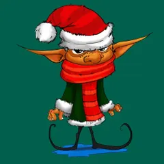 A fun character design I made. This is a digital drawing of a little Christmas elf, created from a tutorial as I learned new techniques.