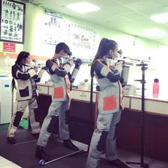 A trio of my young rifle shooters practicing in formation. Discipline and teamwork are taught from day one.