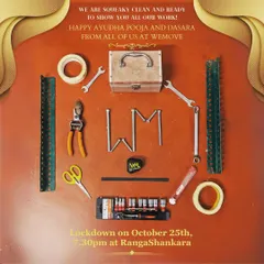 Happy Ayudha Pooja and Dasara from all of us at WeMove. Our tools are clean and we are ready to serve you the best of theatre.
