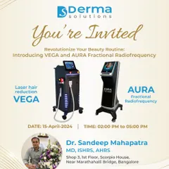 This was our official invitation for the launch of our AURA Fractional Radiofrequency for skin rejuvenation and VEGA for laser hair reduction, two technologies that revolutionize beauty routines.