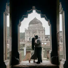 Framed by the timeless arches of Lodhi Garden, a silhouette of a kiss becomes a piece of art. This is how I blend historic architecture with intimate moments for a truly memorable pre-wedding shoot in Delhi.