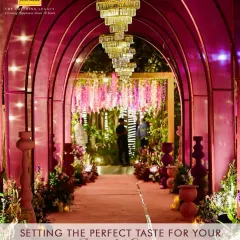We set the stage for beautiful occasions with decor that complements our culinary excellence. This grand entrance at The Fern, Lonavala, welcomed guests into an evening of elegance and taste.