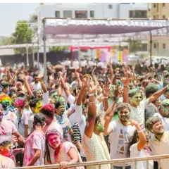 A sea of happy faces covered in color. I love playing for huge outdoor Holi festivals, providing the perfect high-energy soundtrack for the celebration.