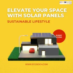 Elevate your home and lifestyle by transforming your roof into a power source. This graphic represents how a solar panel installation can power your home and EV, turning your property into a hub of sustainable living.