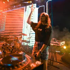 Commanding the stage at the AYC festival. There's nothing like the energy of a festival crowd under the big lights.