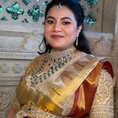 A beautiful portrait showcasing a complete traditional look. The makeup features defined eyes and a balanced complexion, designed to photograph beautifully and last all day.