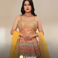 Gemini, your playful and vibrant nature is perfectly captured in this multi-colored lehenga. It's as versatile and fun as you are.