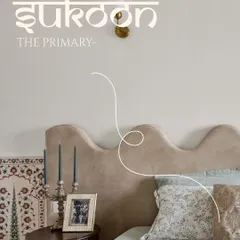 I call this the Room of 'Sukoon' (peace). Inspired by the serene palaces of Udaipur, this primary bedroom is a sanctuary. We used soft textures, a calming color palette, and gentle curves in the headboard to create a perfect escape for rest and rejuvenation.