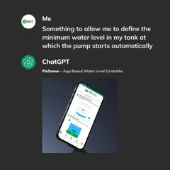 Customize your water management with the FloSenso app. You can easily define the minimum water level at which the pump should start automatically, ensuring you always have water without any manual intervention.