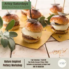 Art and food make the perfect pairing. Our specialty workshops often include a spread of delicious bites, like these mini burgers, to make the creative experience even more enjoyable.