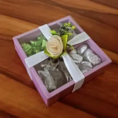 My Crunchy Munchy Box, filled with an assortment of crackle cubes, crunchy cornflake wafers, and milky chocolate blocks.