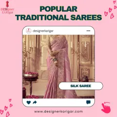 We can restyle or perfectly stitch any traditional saree, like this beautiful pink silk saree, to ensure it fits you perfectly.