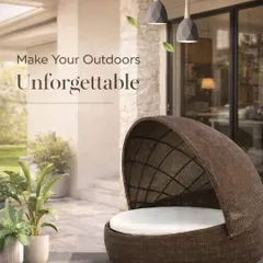 Make your outdoor space unforgettable with one of our signature daybeds. This piece, crafted from premium, weather-resistant wicker, offers a cozy, private retreat for your patio or garden. It’s your personal slice of paradise.